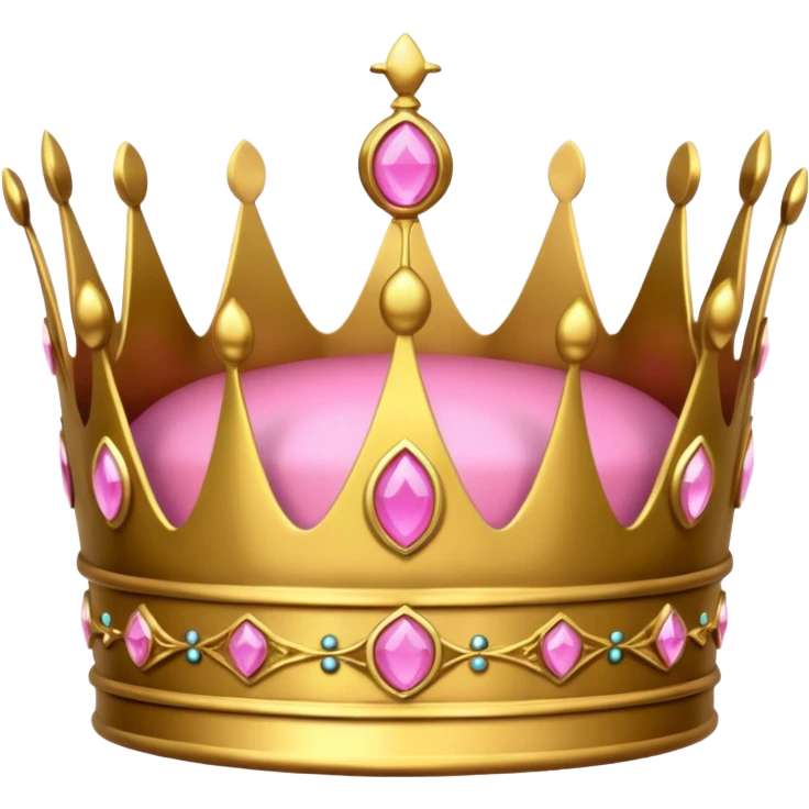 golden crown with pink detail, luxurious  emoji