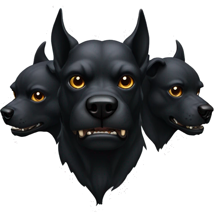 Three head black Cerberus  emoji