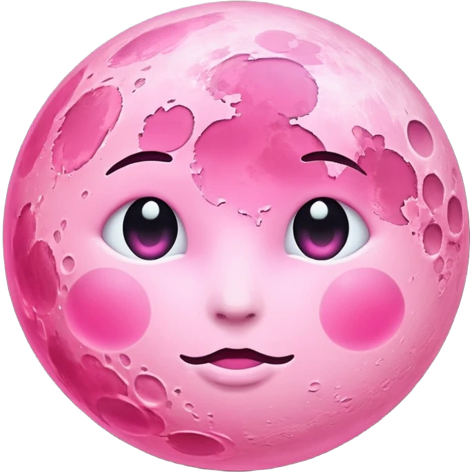 Pink moon emoji
