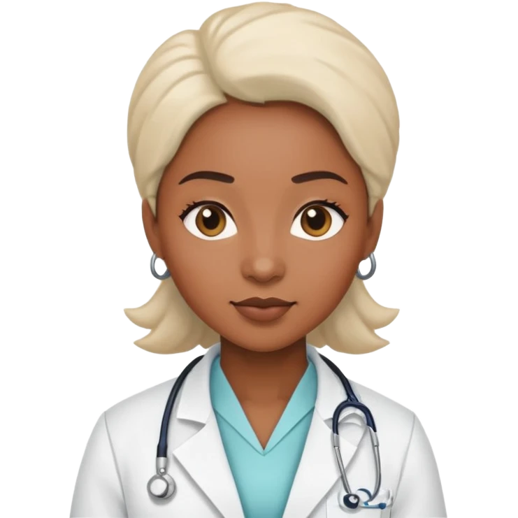 female black physician emoji