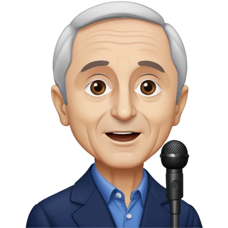 Charles Aznavour singing  emoji
