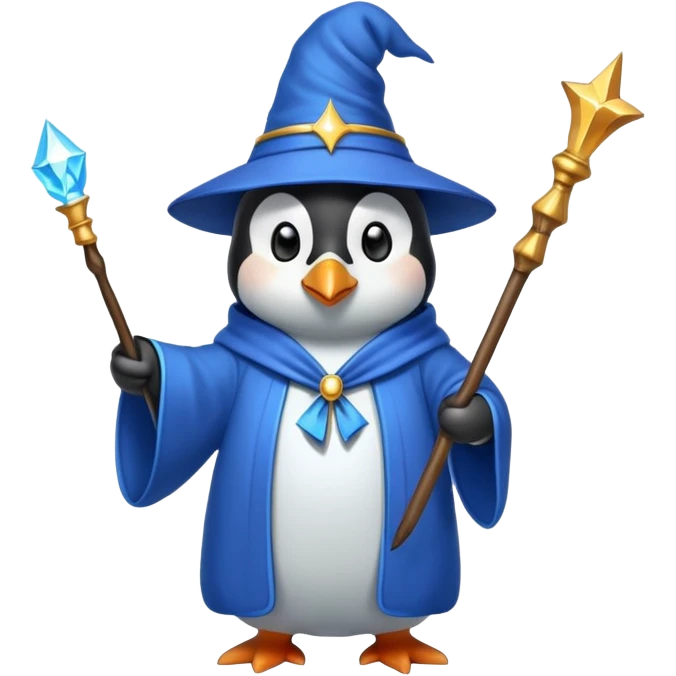 Penguin Wizard emoji