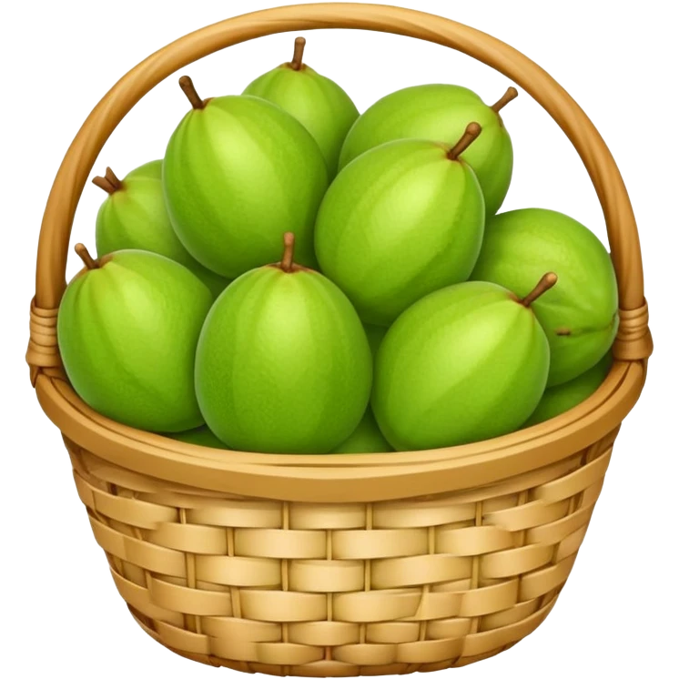A small basket of guava fruits emoji