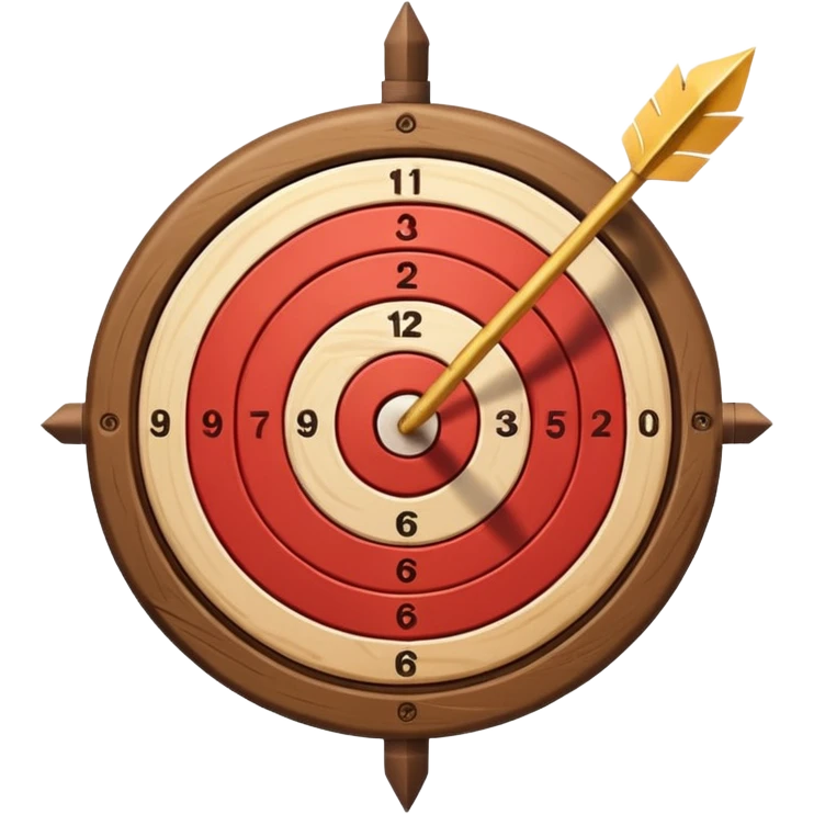 A target with an arrow in the center emoji