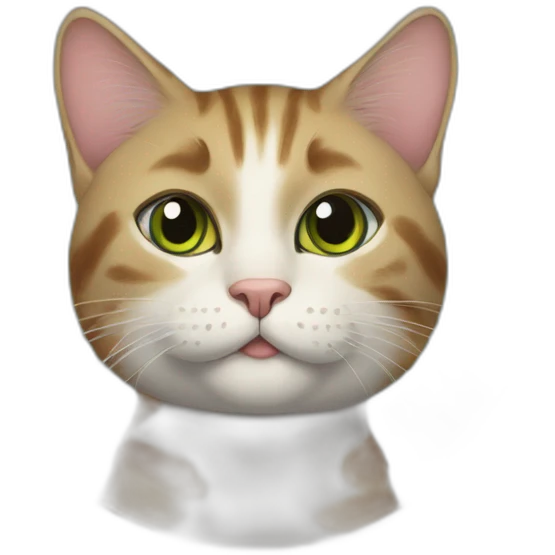 knowledgeable and caring cat in hand-painted stle emoji