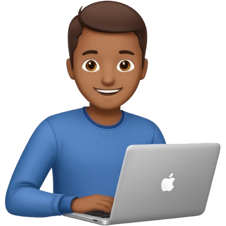 software engineer, casual wear, slightly brown skinned, with a laptop emoji