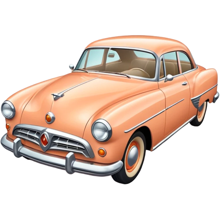 Peach colored retro car emoji