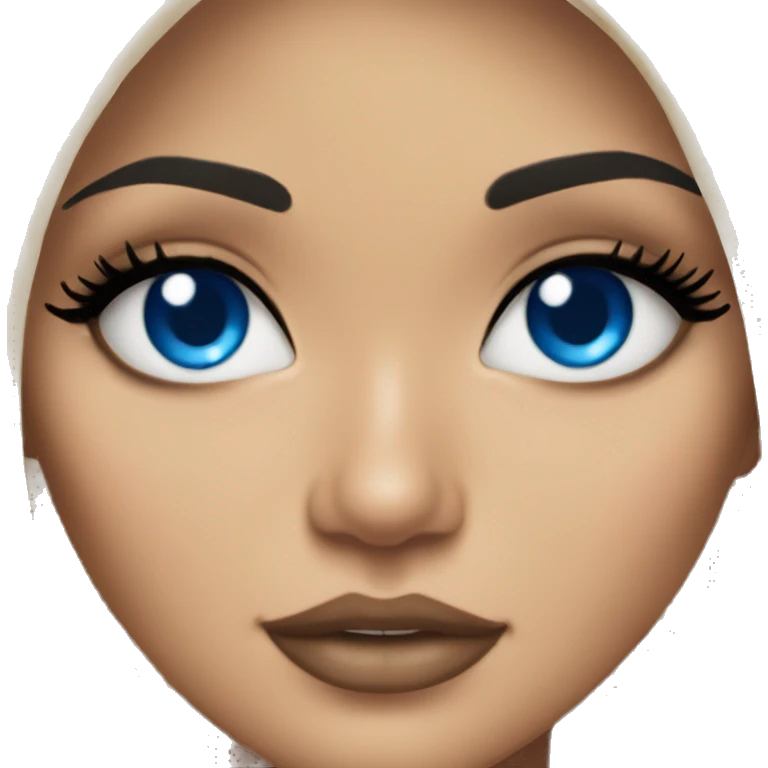 blonde kylie jenner with blue eyes emoji
