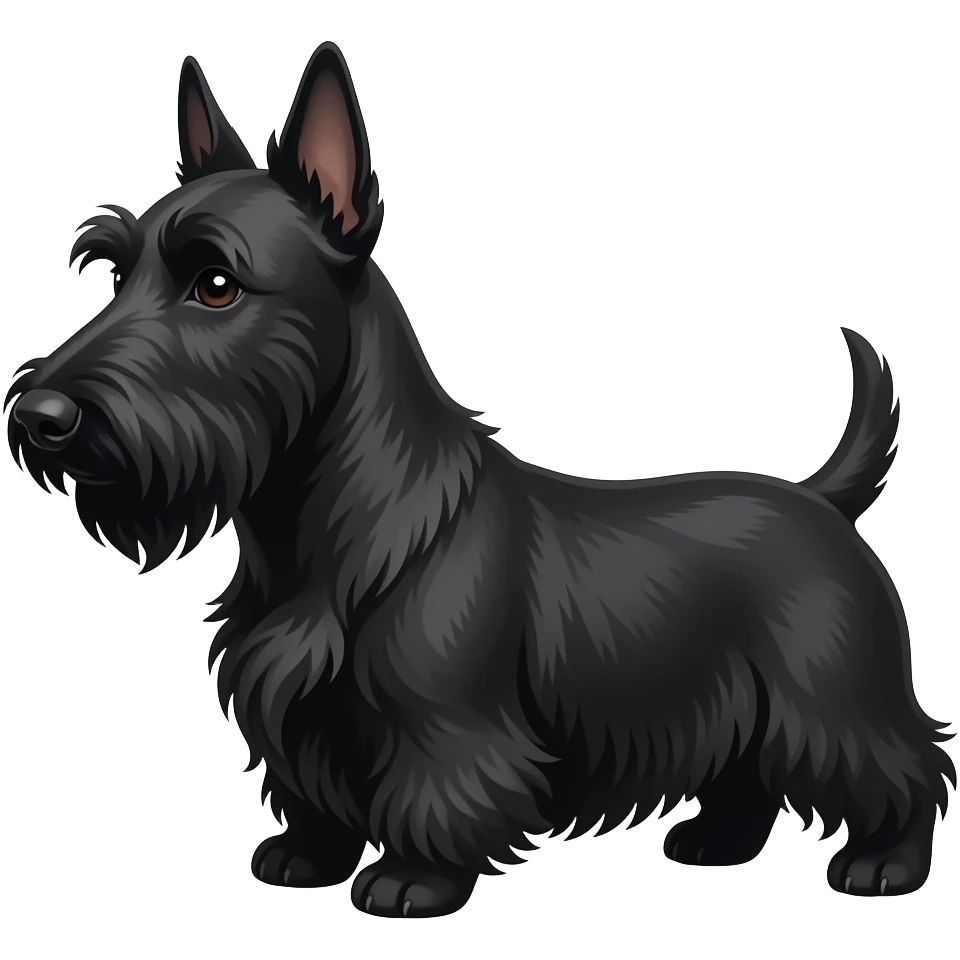 Black Scottish terrier emoji