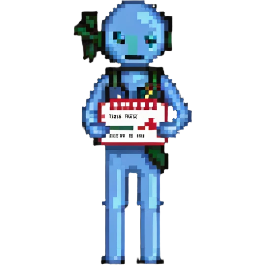 stickman holding a ticket in hand emoji