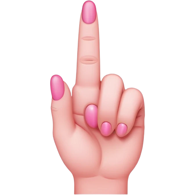 pink middle finger emoji