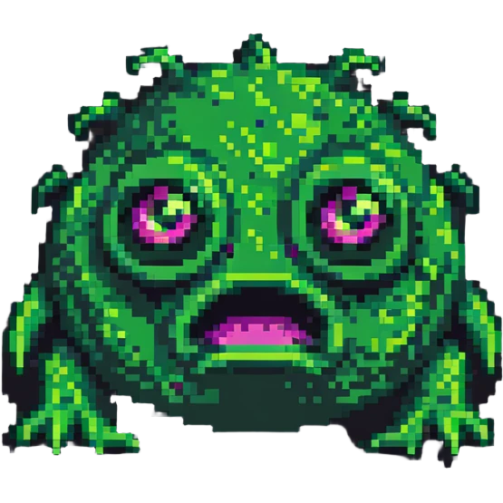 green slime monster with eyes emoji