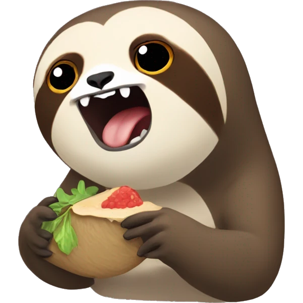 sloth eating cat emoji