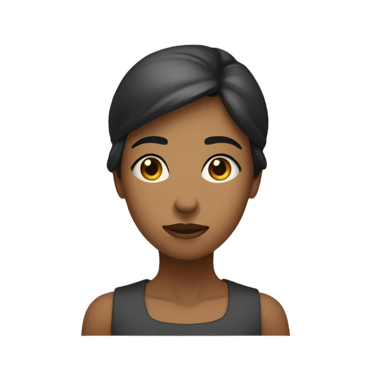 woman afraid of something emoji