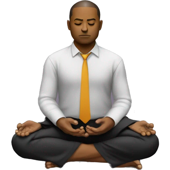 crypto trader meditates emoji