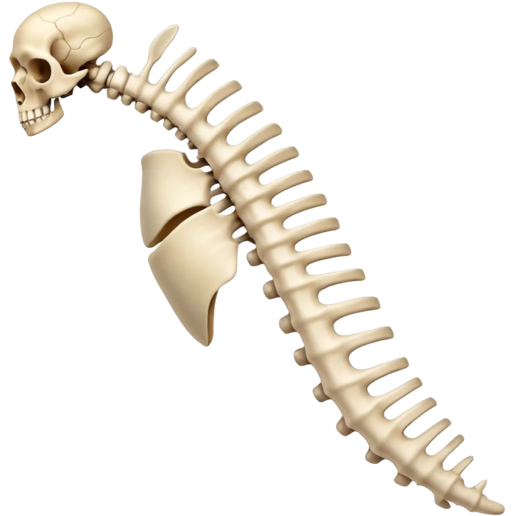 human Spine from side emoji
