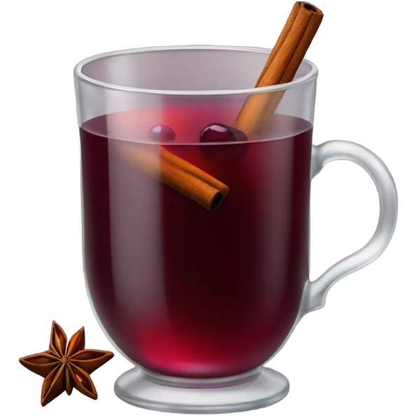 Mulled wine with star anise emoji