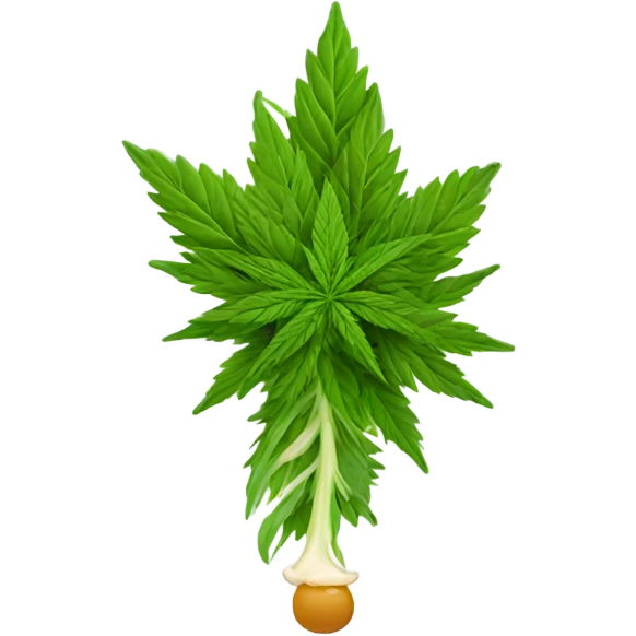 A marijuana salad emoji