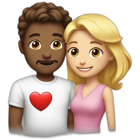 A man gives a heart to my girl emoji