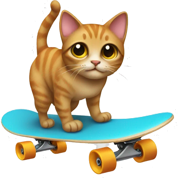A cat on a skateboard  emoji