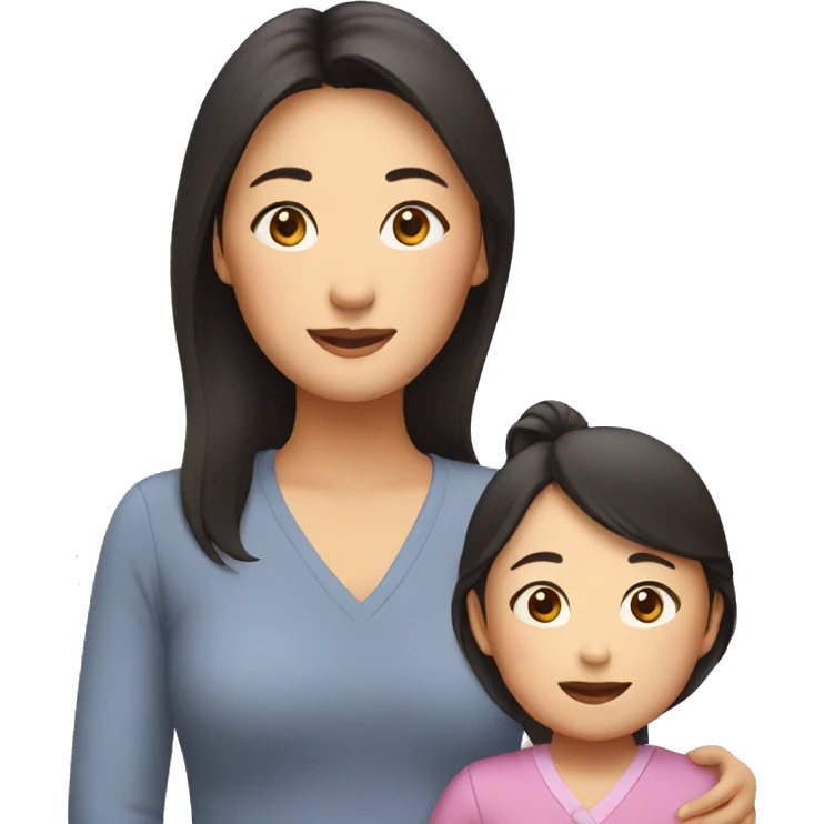asian mother and daughter emoji