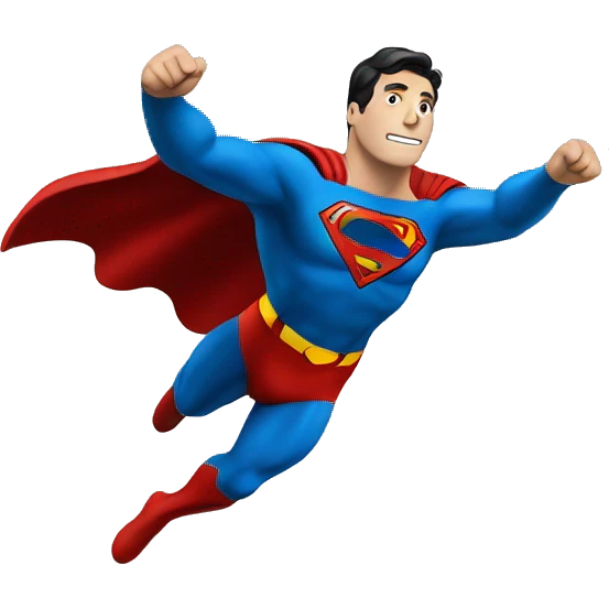 superman flying emoji