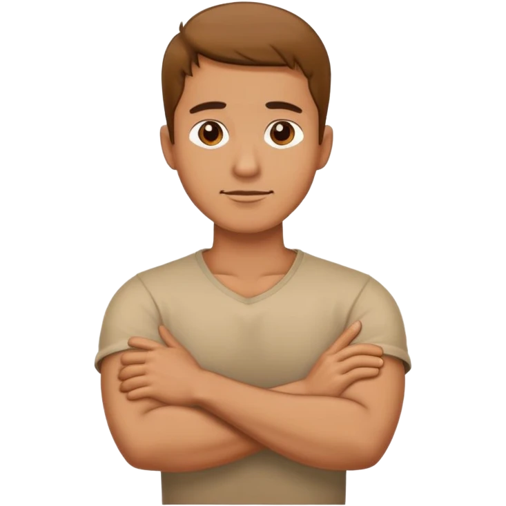 arms crossed holding neck guy emoji