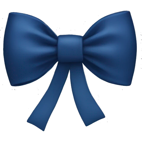 Navy blue bow emoji