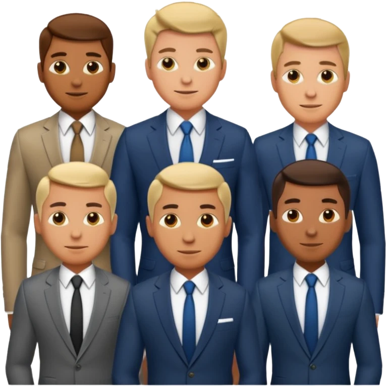 group men wearing shirts and suits emoji
