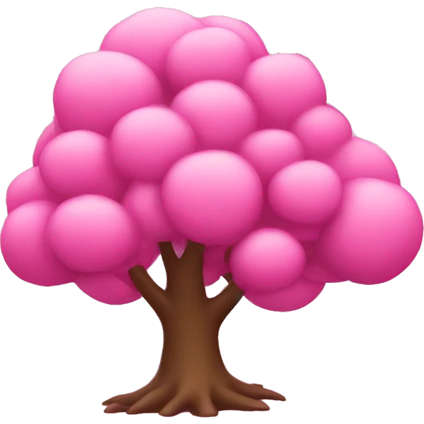Pink tree emoji