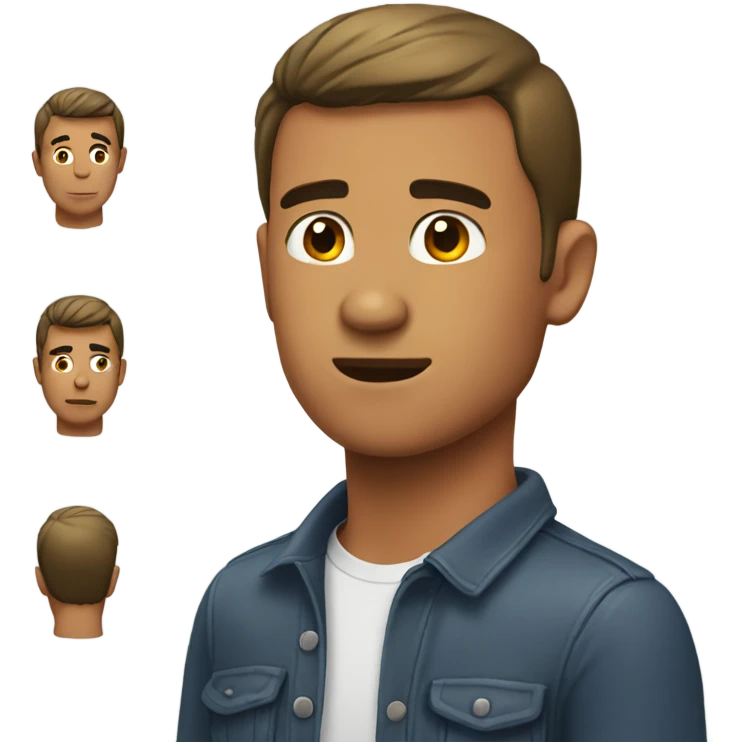 Guy with neck pimples emoji