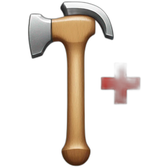 Redcross with hammer emoji