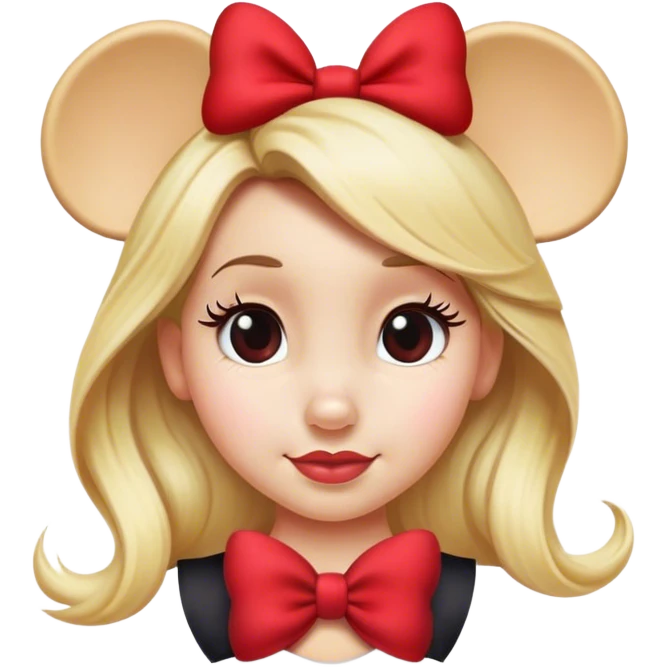 Minnie mouse blonde emoji