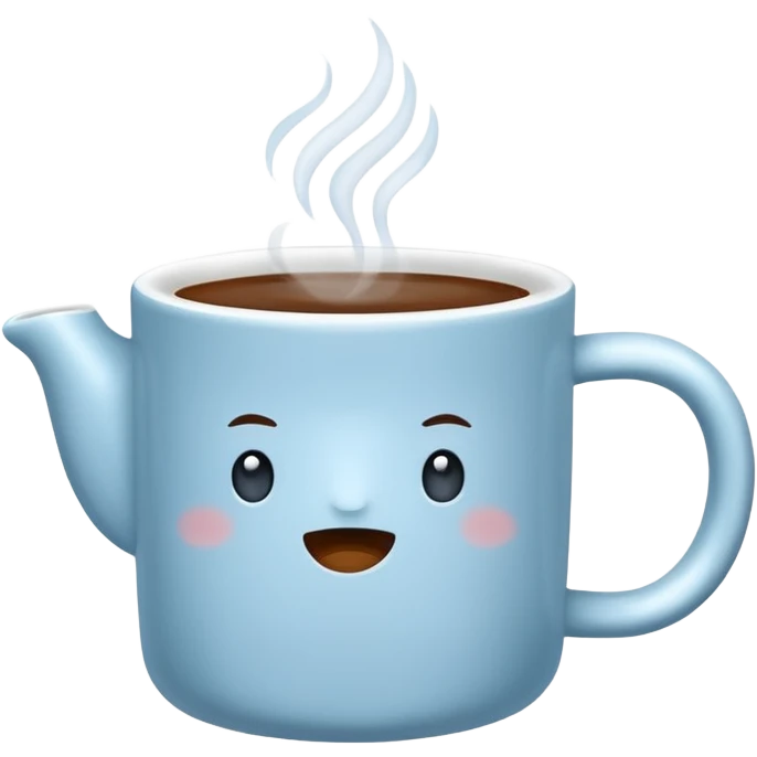 pale blue coffee emoji
