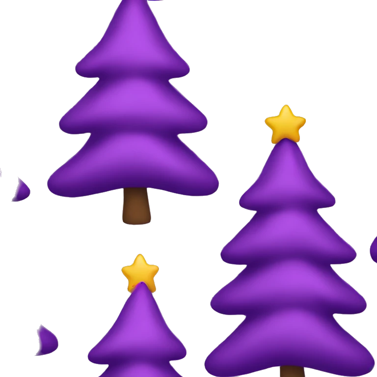 Purple Christmas tree emoji