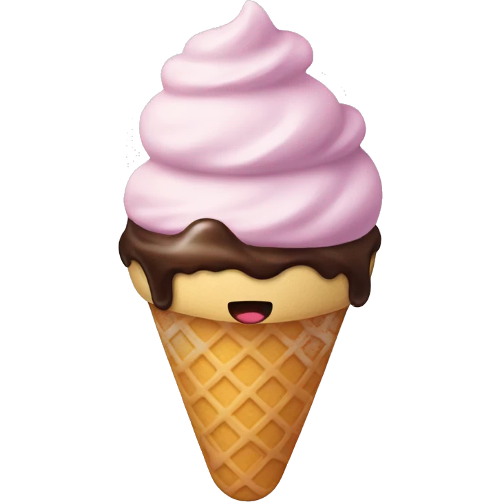 An ice cream emoji