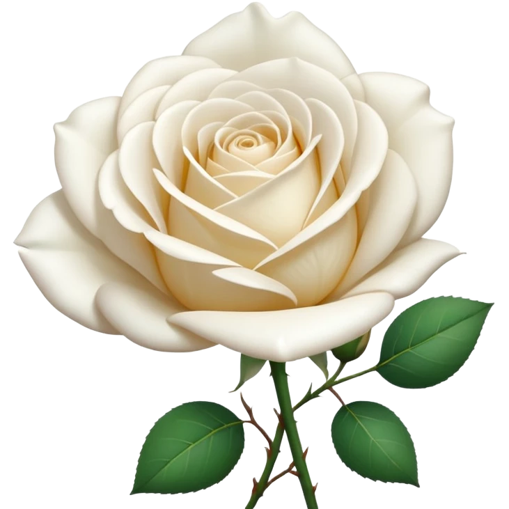 simple white rose emoji