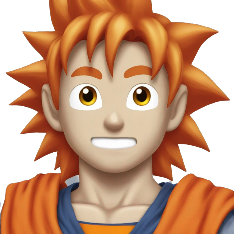 goku with red hair and red eyes  emoji