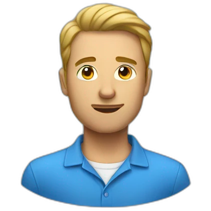 A man in a blue shirt emoji