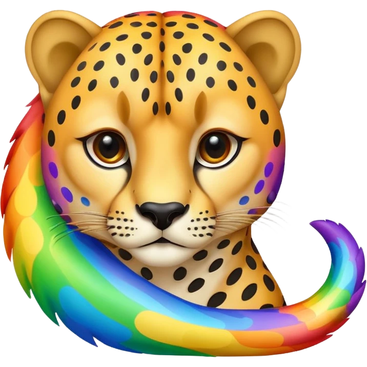 Lisa frank rainbow cheetah  emoji