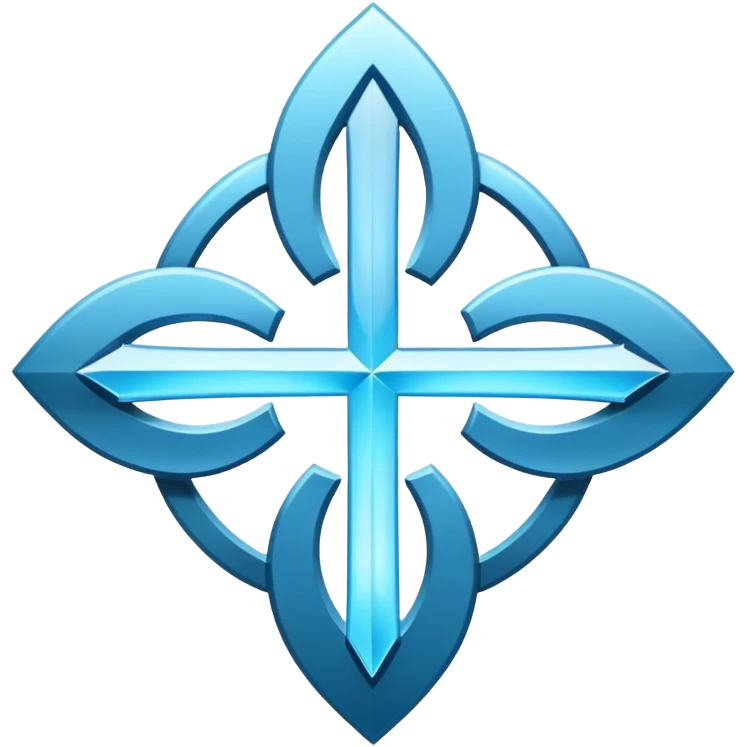 apostle emblem with light blue colors, biblical symbol emoji