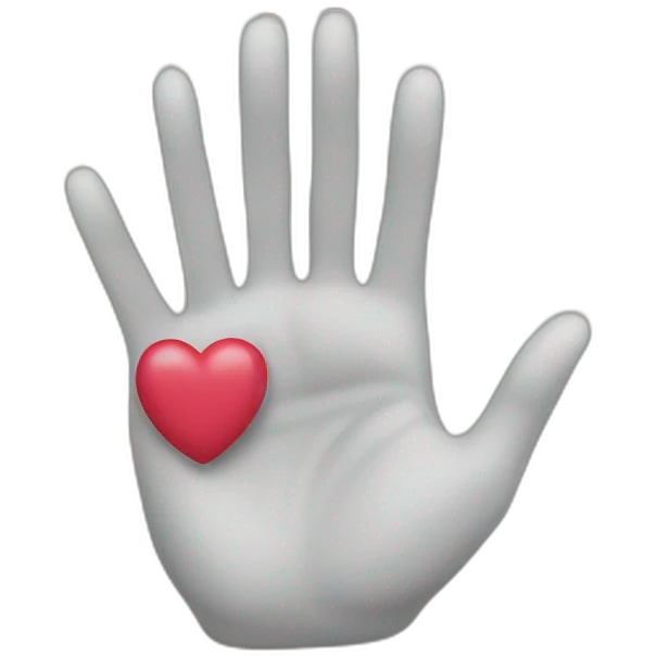 Cœur sur la main emoji