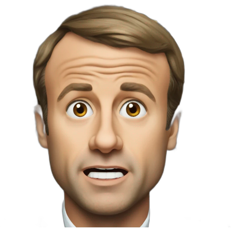 Emmanuel macron shocked emoji