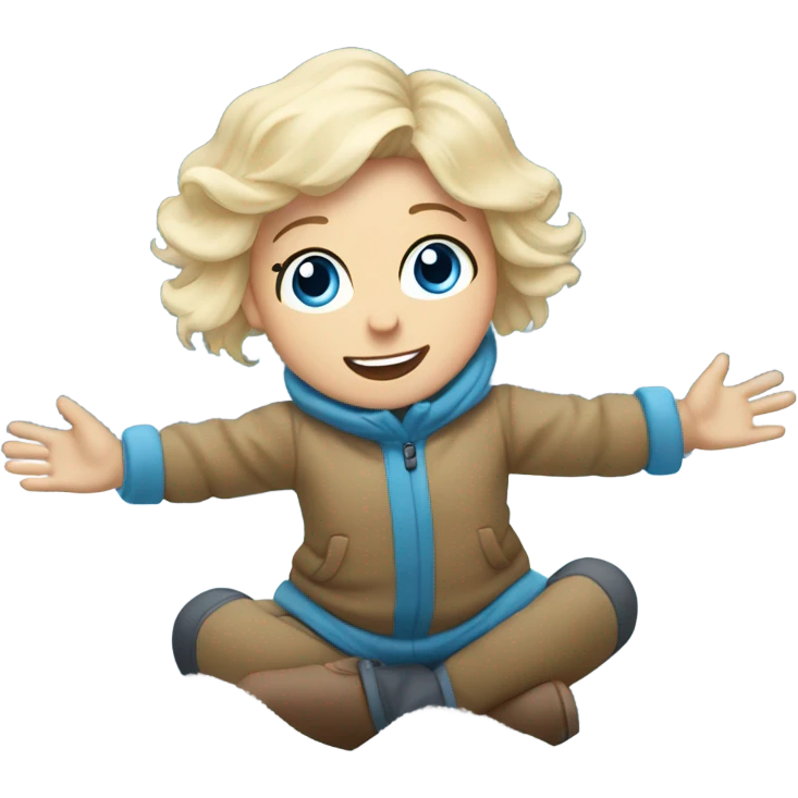 Snow angel blonde hair blue eyes  emoji