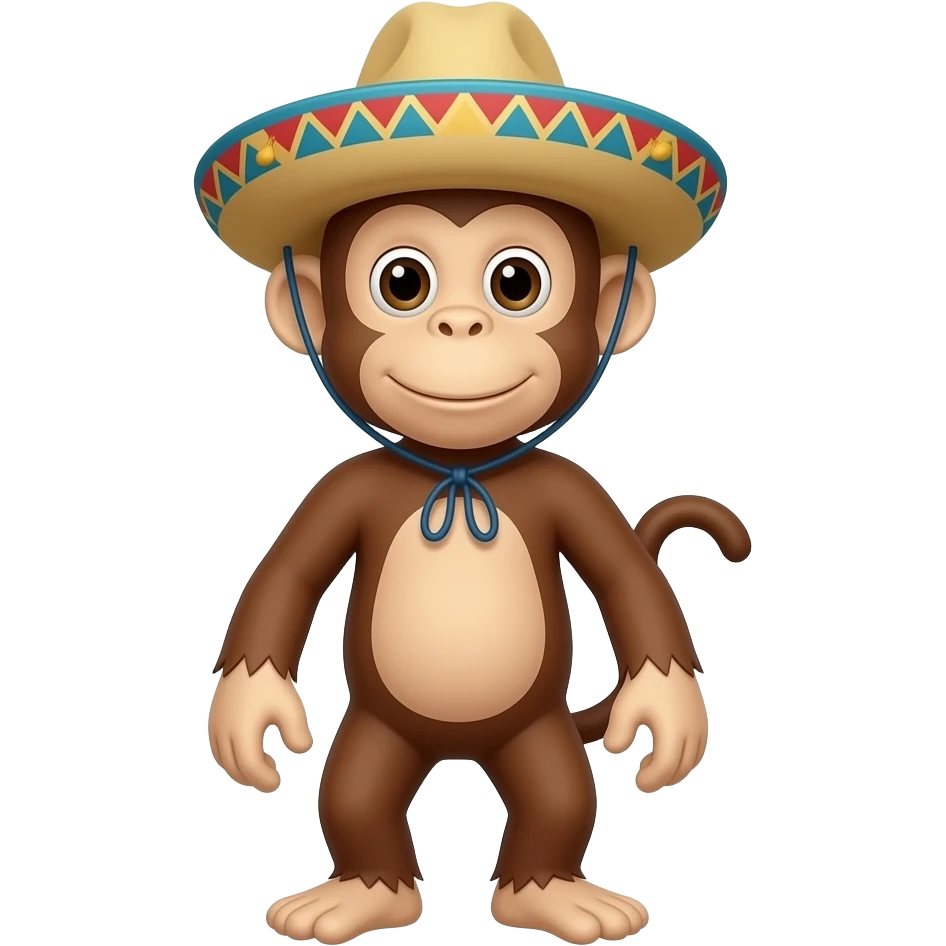 Monkey with sombrero emoji