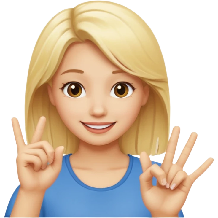 blond girl doing okay sign sassy emoji