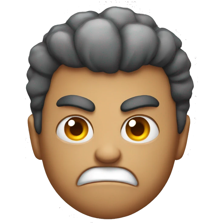 An angry guy with a volcano head  emoji