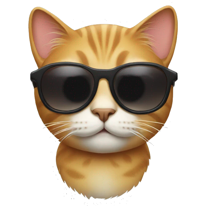 Cat with sunglasses emoji