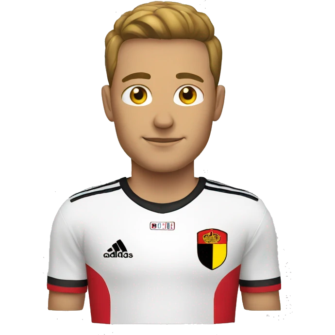 a man with Belgium football jersey emoji