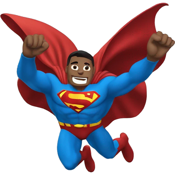 Flying superman  emoji